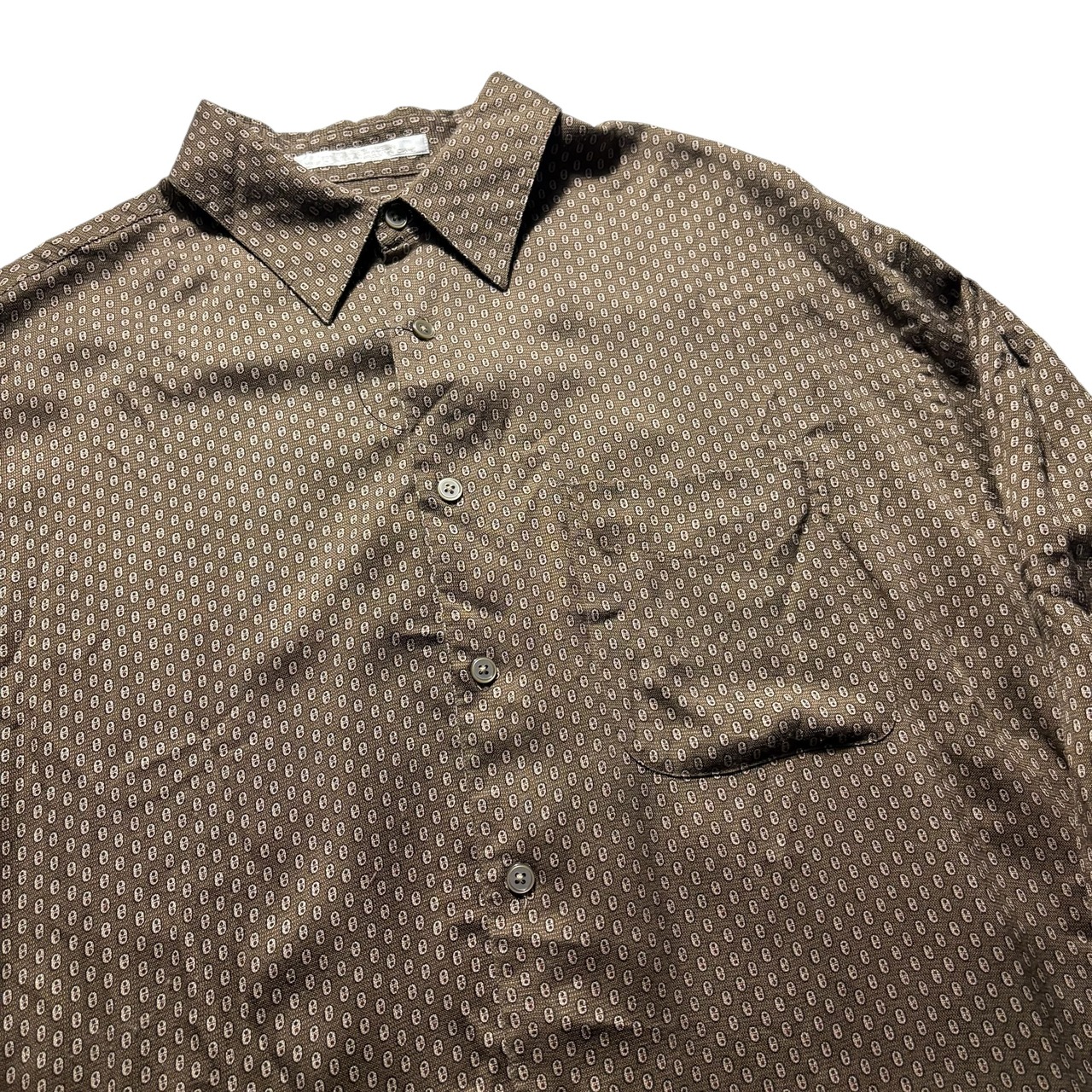 PERRY ELLIS small pattern silk rayon shirt