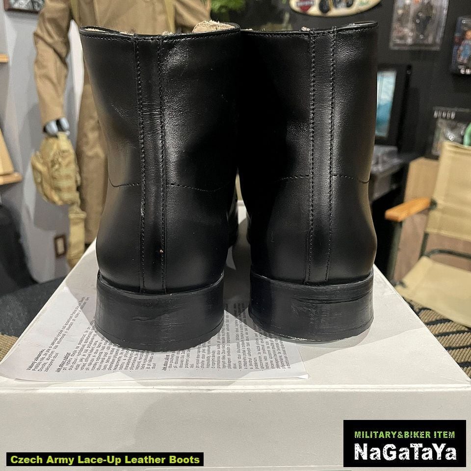 じゃら〜ん チェコ軍 デットストック ヴィンテージ レザーブーツ デッドストック 新品 チェコ軍放出品 編み上げ スチールトゥ