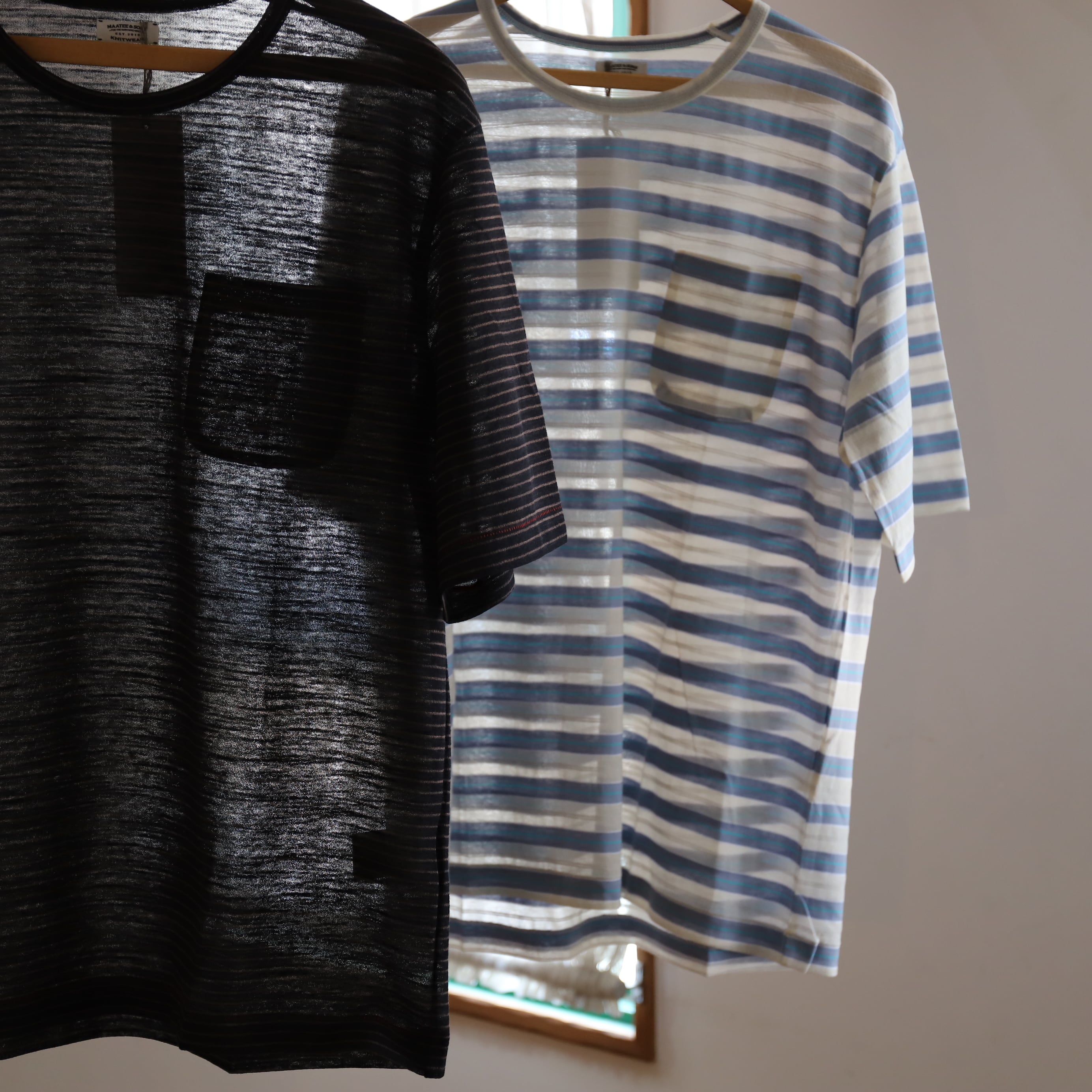 MAATEE&SONS / S/S BORDER POCKET TEE 