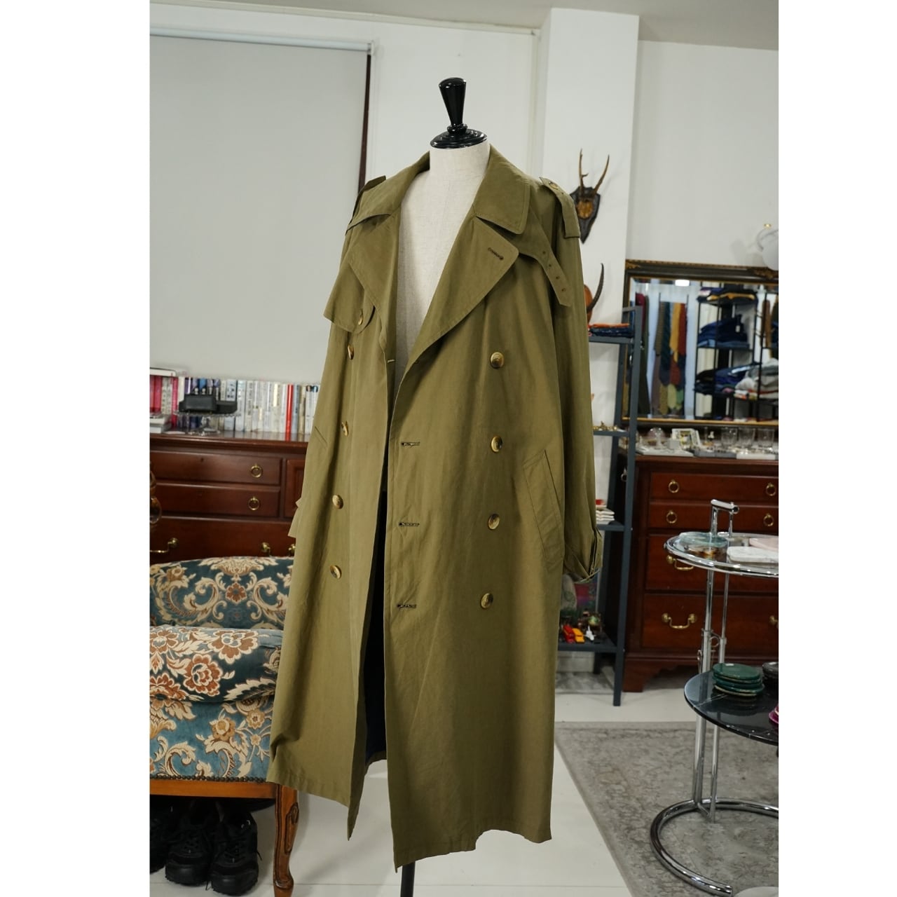 NAUTICA トレンチコート カーキ（表記42R・実寸L相当）｜NA413 | Pickle