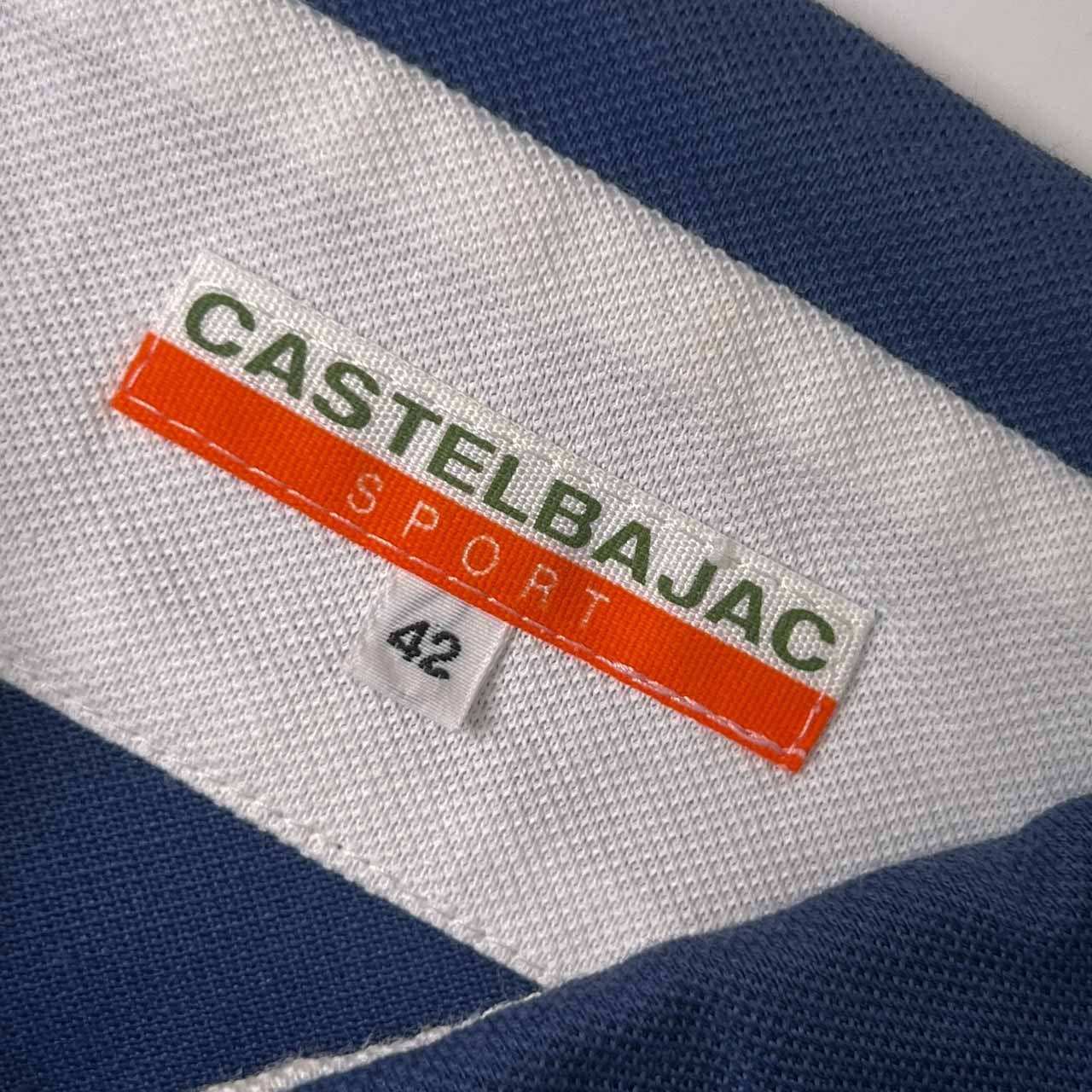 CASTELBAJAC SPORT カステルバジャック スポーツ 鹿の子 半袖 ポロシャツ 42/ネイビー レディース ゴルフ