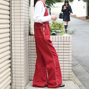 LIBERTY wide flare silhouette overall red