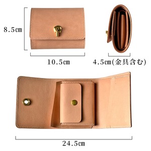 オコシ金具ミニ財布　キナリ (新色)