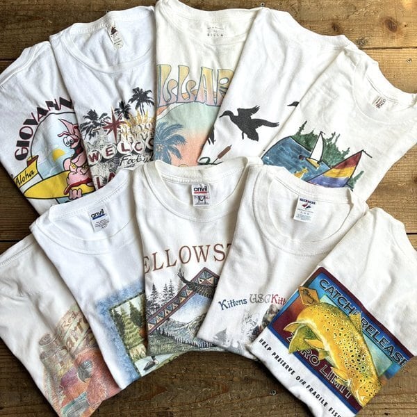 1点物◇ヘインズHanesバックプリント白Tシャツ古着メンズLレディースOK