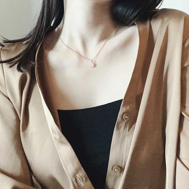 14kgf レインボームーンストーンネックレス