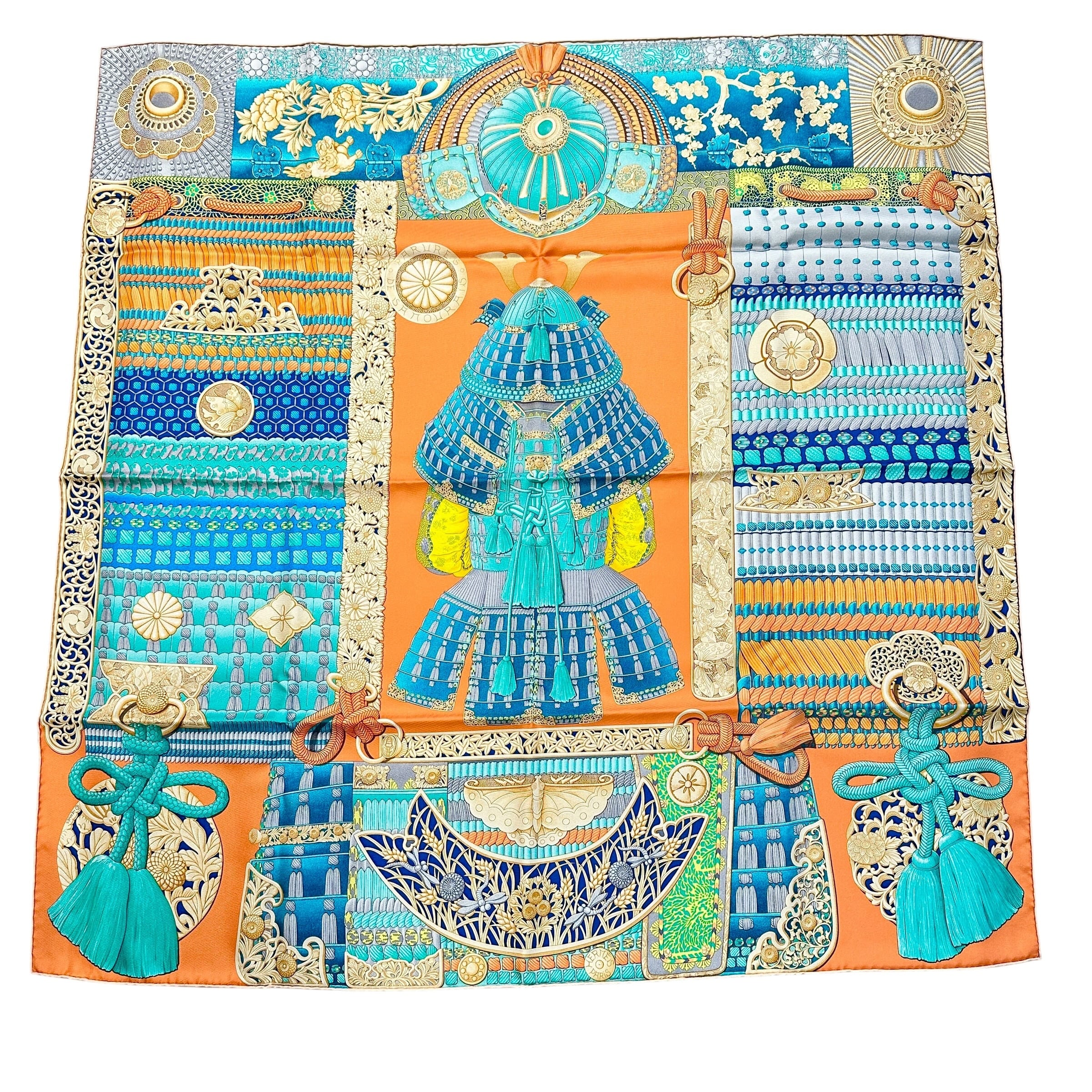 HERMES エルメス カレ90 侍の鎧兜 スカーフ 29854-202605