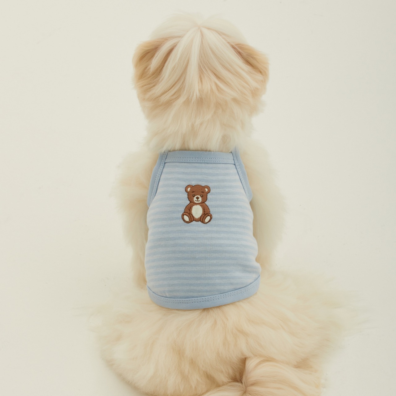 【予約】[ thesallyslaw ] Roony bear top｜Cloud Blue - 2