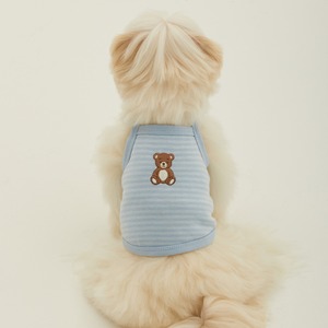 【予約】[ thesallyslaw ] Roony bear top｜Cloud Blue
