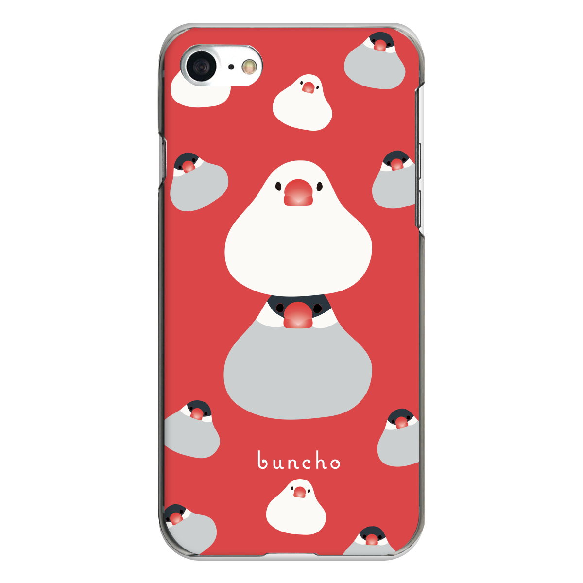 iPhone対応 スマホ ハードケース クリア 白文鳥 桜文鳥 ミックス鏡餅 鳥 動物 デザイナーズ 【iPhone17 / iPhone16e / AQUOS / Xperia 他 iPhone / Android ほぼ全機種対応】 |desr3940