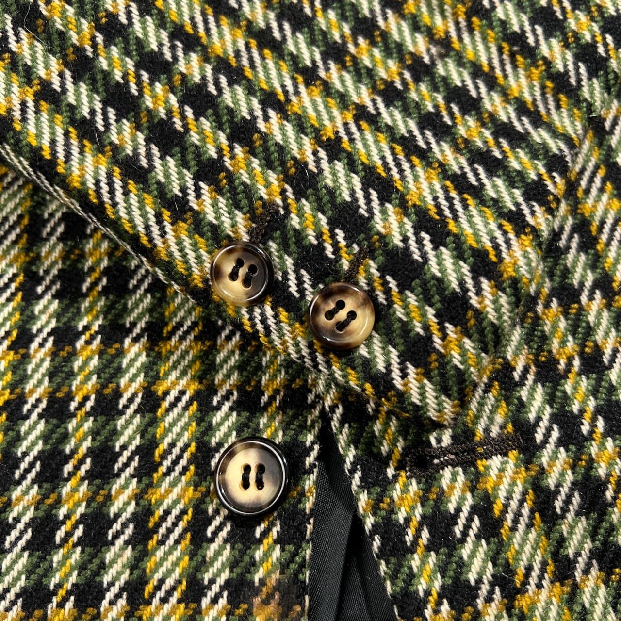 最高級 チェスターバリー 総カシミア ウール テーラードジャケット チェック柄 カシミヤ100％ Chester Barrie チェスターバリー 英国製 チェック柄