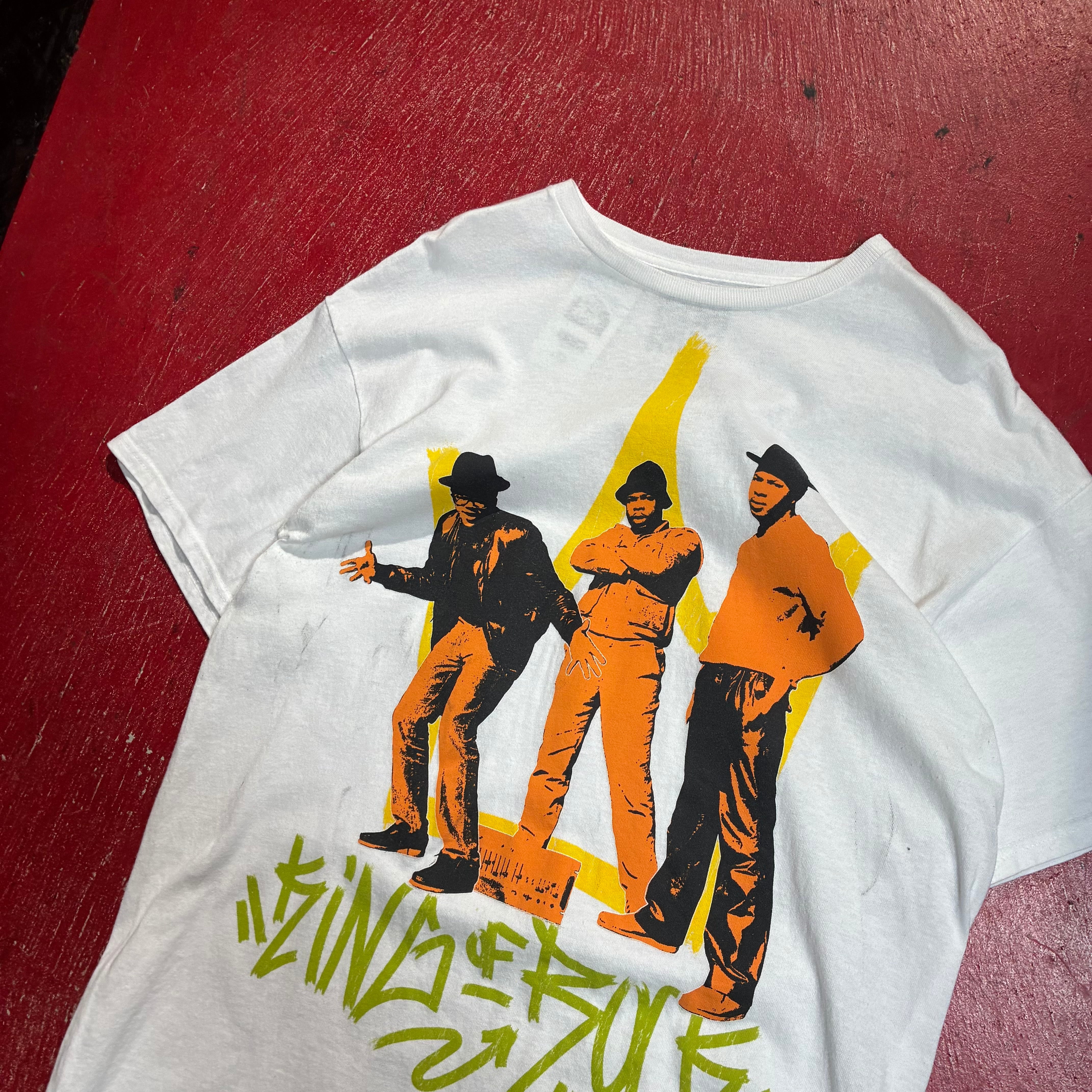 RUN DMC ロックTシャツ ラップTシャツ 白 ランディーエムシー | 古着屋