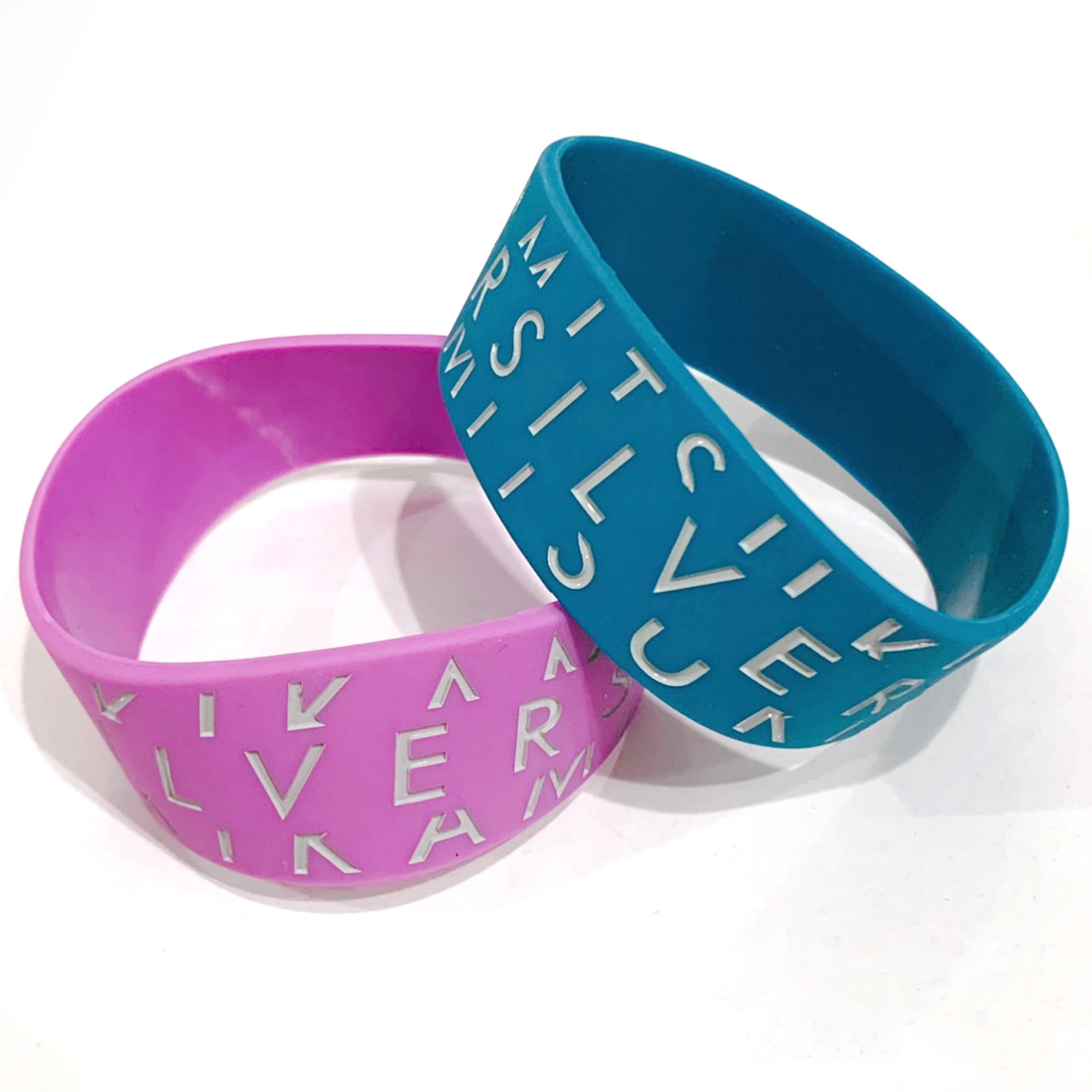 Silverラバーバンド[Blue・Pink] | カミツキonline shop