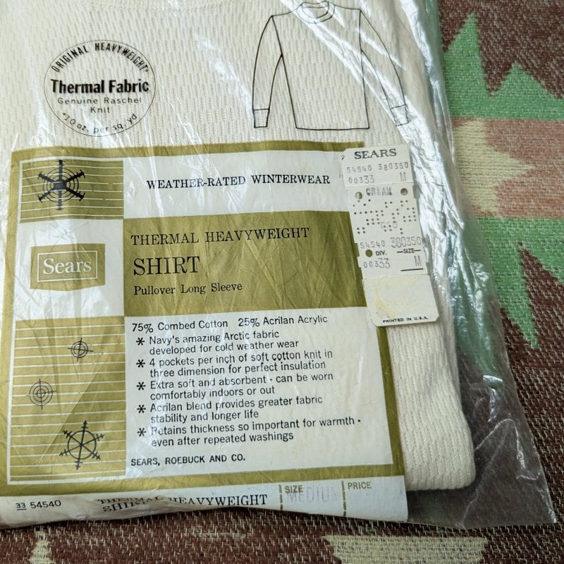 60s～ Sears Thermal Undershirt (M) DEAD-STOCK | Wonder Wear