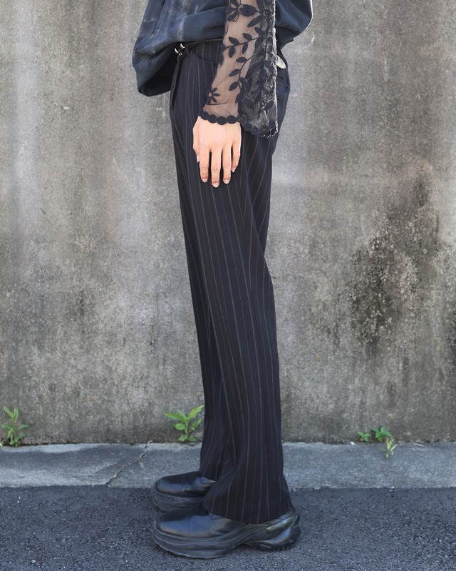 no-tuck straight pinstripe slacks