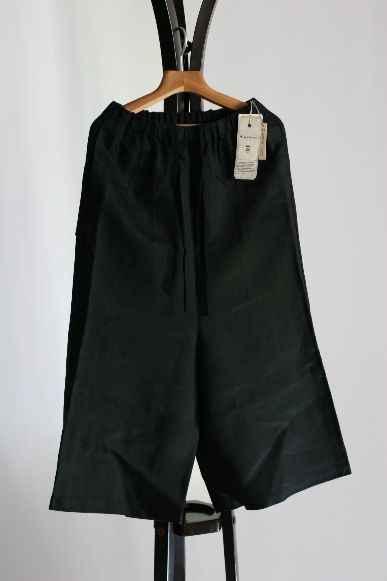 【Vlas Blomme】Light Linen Twill ペンギンパンツ / Black（13550084）