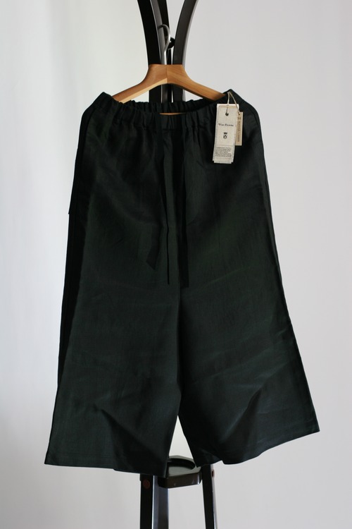【Vlas Blomme】Light Linen Twill ペンギンパンツ / Black（13550084）