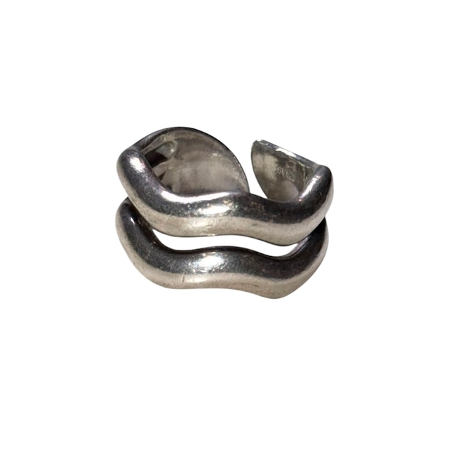 vintage silver wave ring