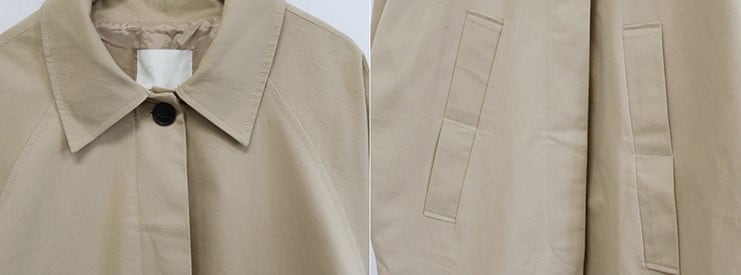 A1027 ワイドシルエット コート ステンカラーロングコート