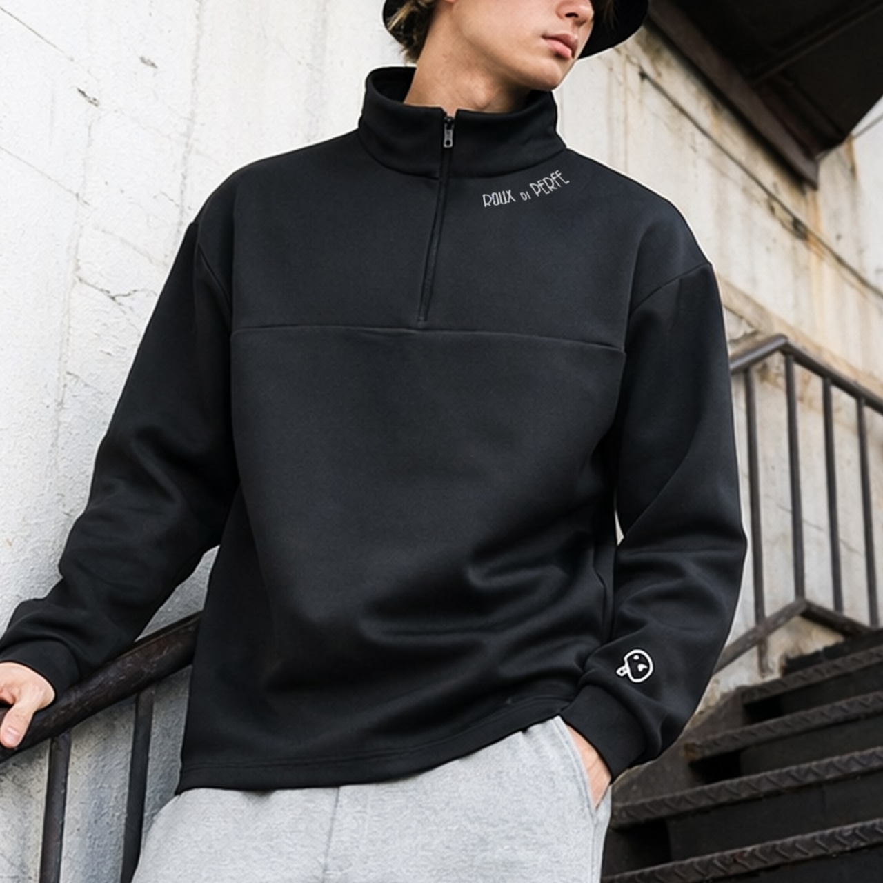 スタンドカラートップス