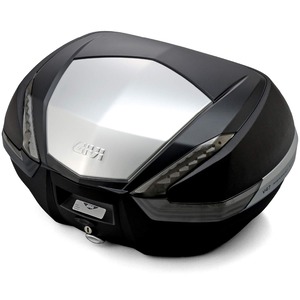 【在庫のみ】GIVI(ジビ) バイク リアボックス モノキー 47L V47NT 未塗装ブラック(アルミパネル) スモークレンズ 92513