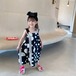 サロペット オールインワン ノースリーブ 子供 オーバーオール 女の子 つなぎ カバーオール ワイドパンツ ドット 水玉 パンツ 春 夏 人気 おすすめ かわいい 可愛い おしゃれ オシャレ プレゼント 贈り物 ギフト 90 100 110 120 130 140 1歳 2歳 3歳 4歳 5歳 6歳 7歳 8歳 9歳 10歳 11歳 韓国 韓国子供服 双子 姉妹 お揃い おそろい リンク コーデ