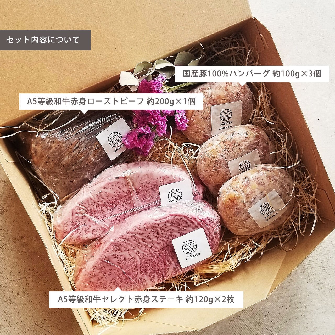 ご予算で選べるWADATSU®のギフトセット ローストビーフ 200g PORK100