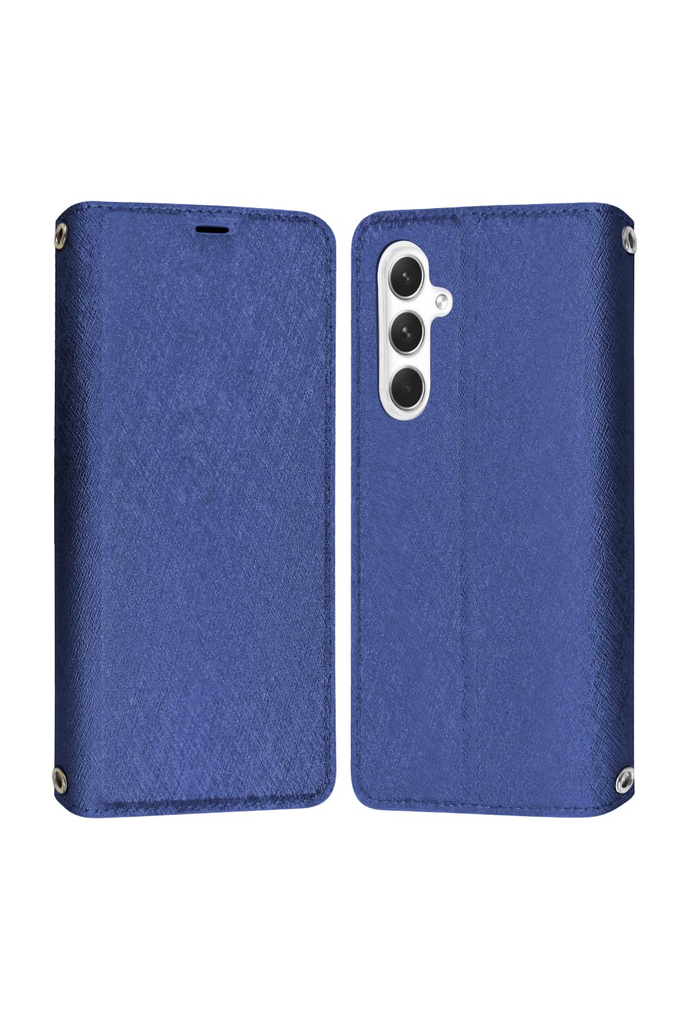 シズカウィル Galaxy A54 5G ケース カバー 手帳型 SC-53D SCG21 スリム ケース ディープブルー 1個入り