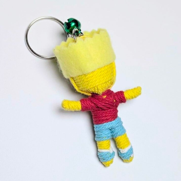 再入荷!【 The Simpsons ( ザ・シンプソンズ ) / バートシンプソン 】 Voodoo doll KeyHolder / ブードゥー人形 / 身代わり人形 /お守り人形 〚アメリカン雑貨 アメトイ〛