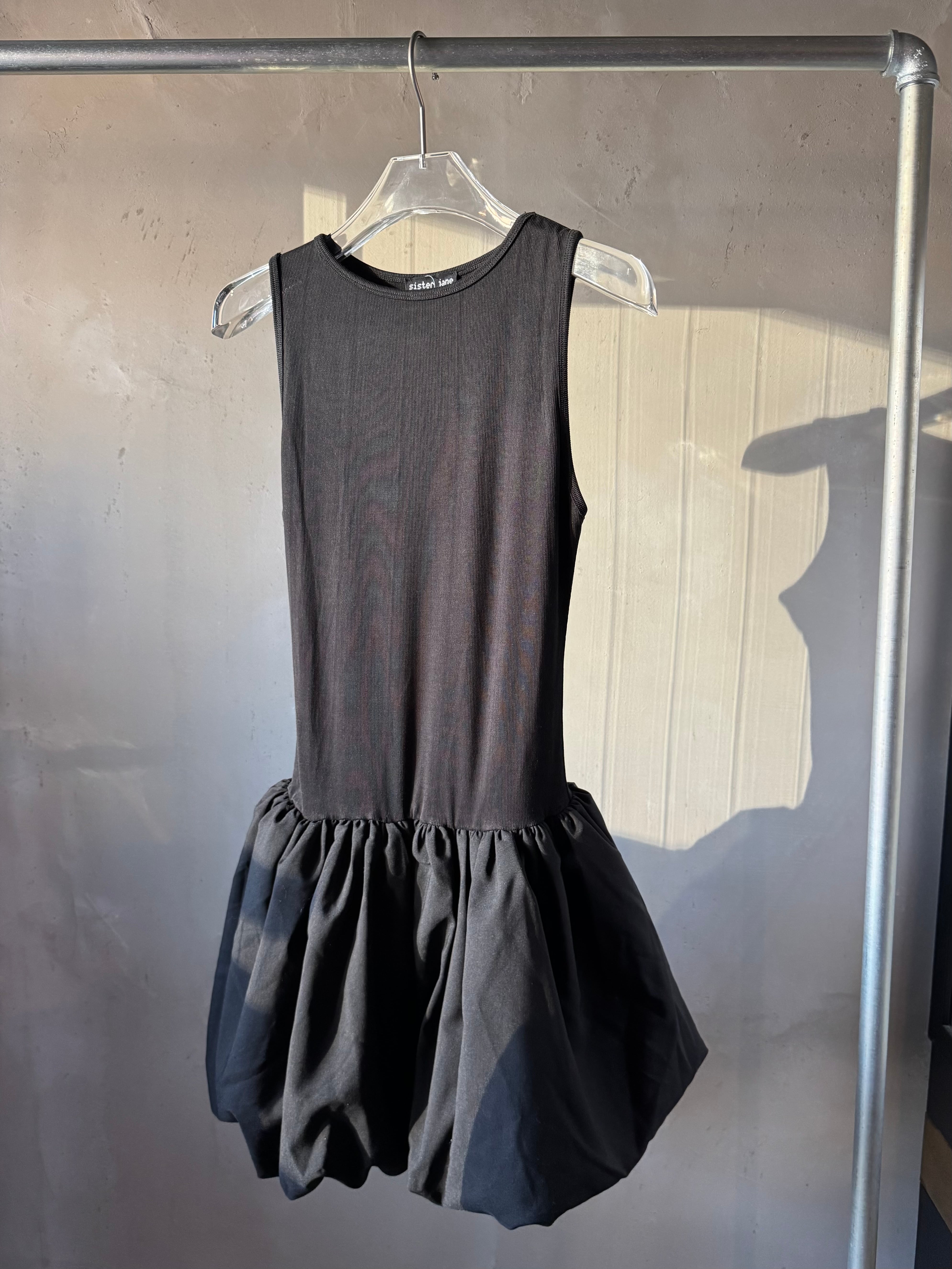 【sister jane】Balloon black mini dress