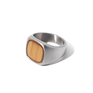 wood rectangle ring #r105