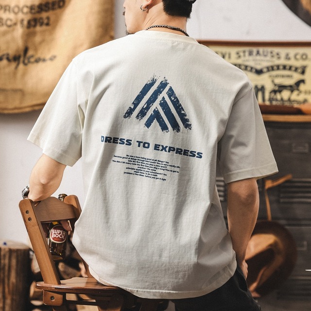 カジュアルプリント半袖Tシャツ 225959