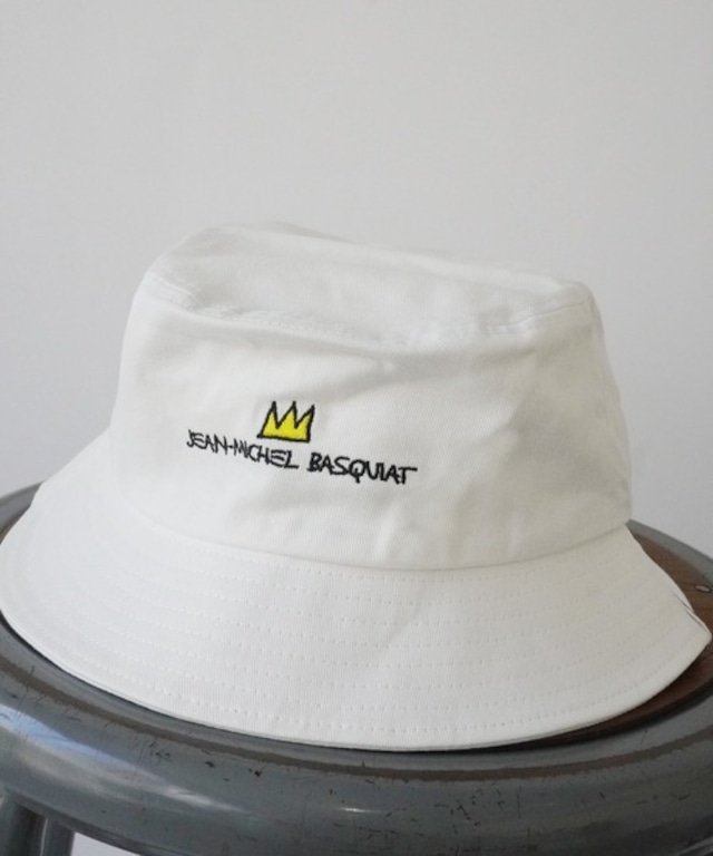 【JEAN-MICHEL BASQUIAT / ジャン-ミシェル バスキア 】LOGO HAT ハット アイボリー BQ-BQ2307