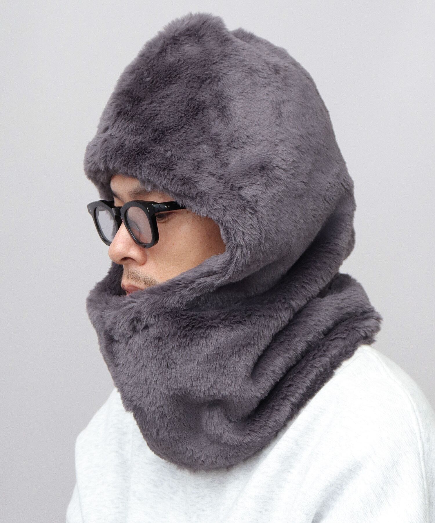 HDT-084 フェイクファー ビッグシルエット フーディー / ビッグフード