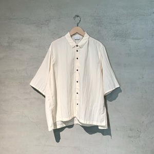 【NO CONTROL AIR】テンセルナイロン・ブロード6分袖ルーズフィットシャツ/  HR_NC0302SH