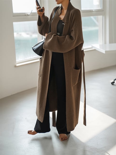 W1016 ロングニットコート | i will