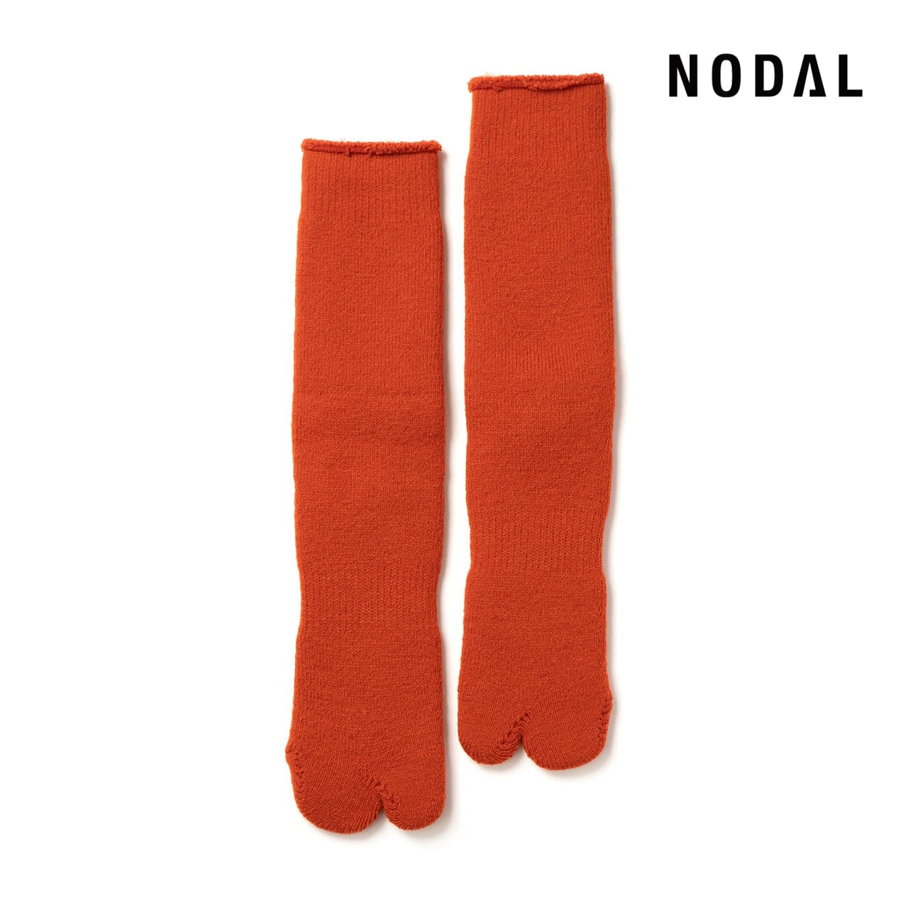 【DM便190円】NODAL Brushed Pile Socks(Orange) 裏起毛のパイルソックス