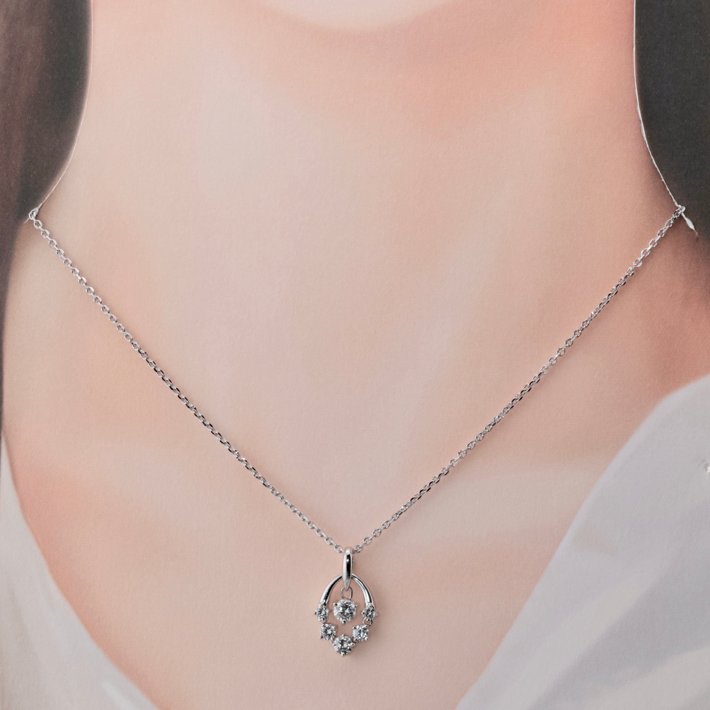 Pt モニッケンダム ダイヤモンド 0.66ct ネックレス 英国 プラチナ 