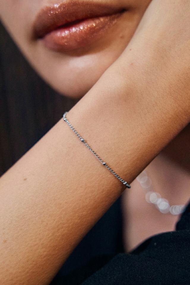 316L Lumi Beads bracelet［ silver］#b130