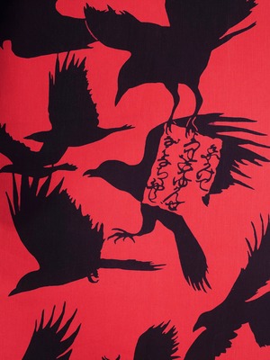 RumiRock 反物 ゆかた「近松カラス」　[A1824]