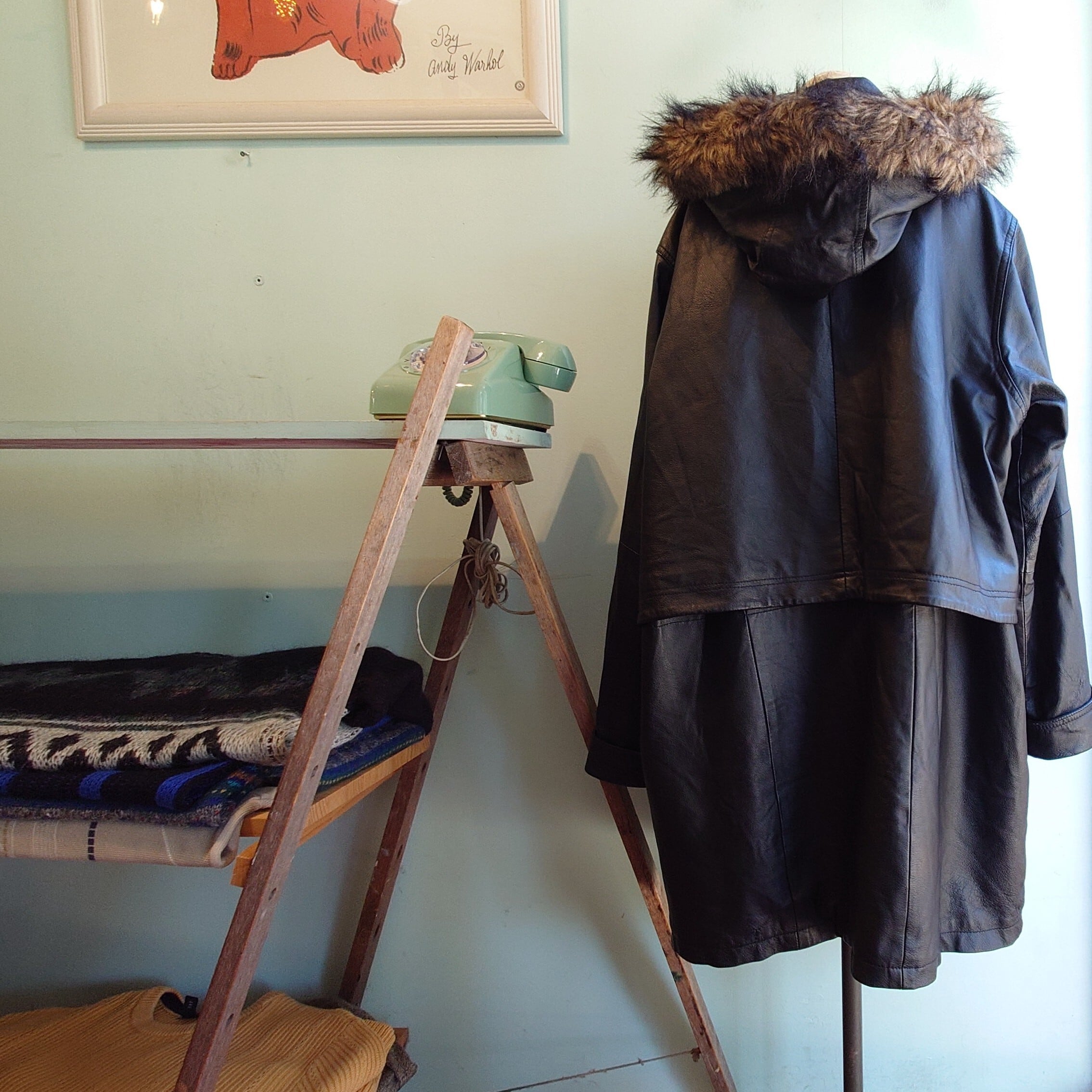 VENEZIA vitale 90s vintage レザーコート レザージャケット ファー
