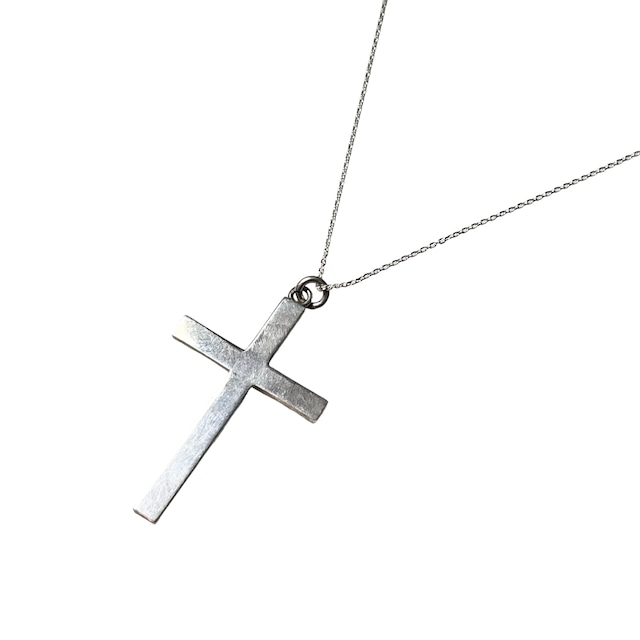 vintage UK silver big cross pendant necklace