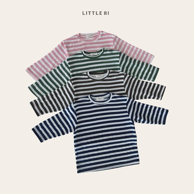【取寄】LITTEL HI オータムストライプTシャツ｜秋服｜韓国子供服｜26/AT