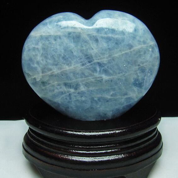 ブルーカルサイト ハート置物 台座付属 155-148