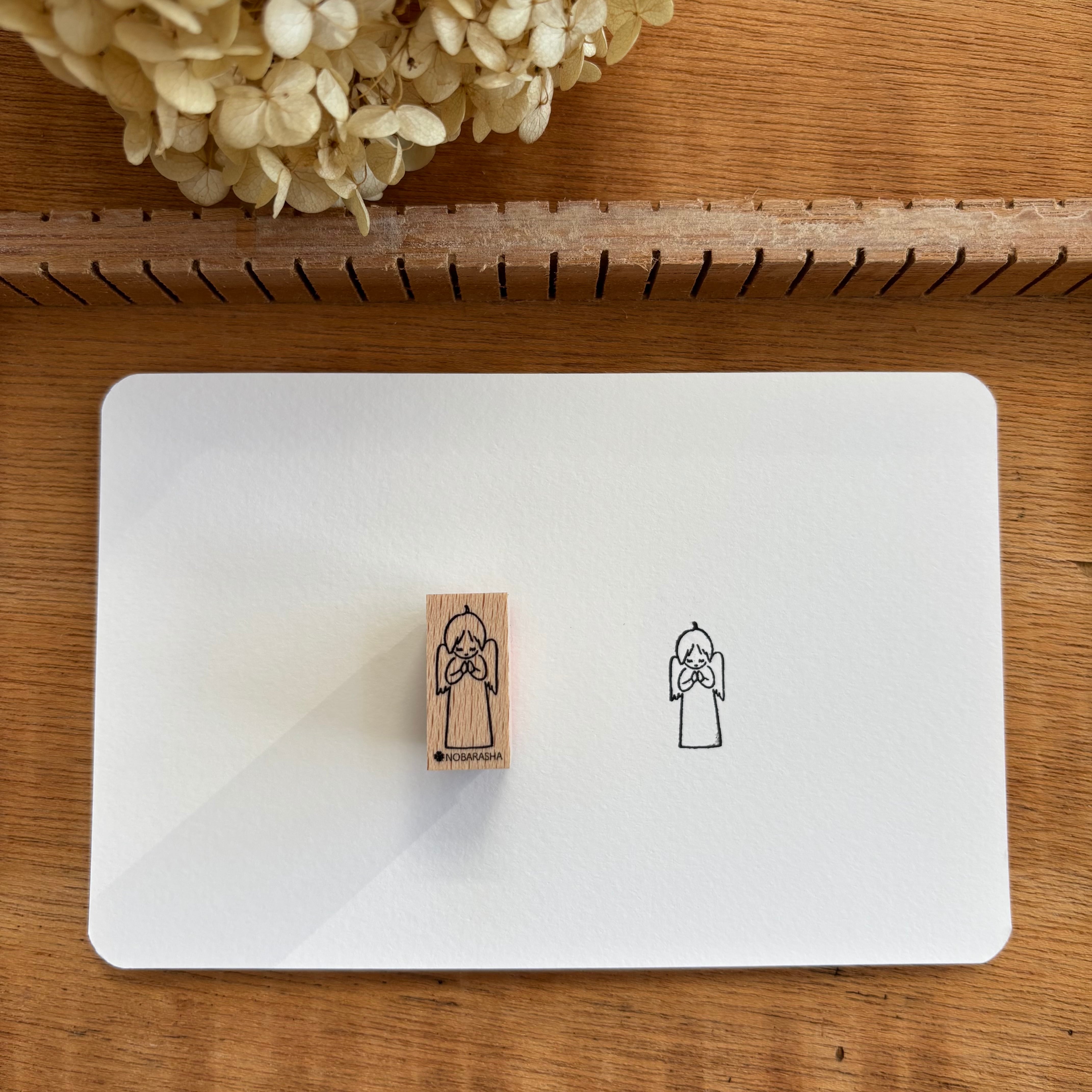 野ばら社の図案ミニはんこ・エンゼル|STP-1010