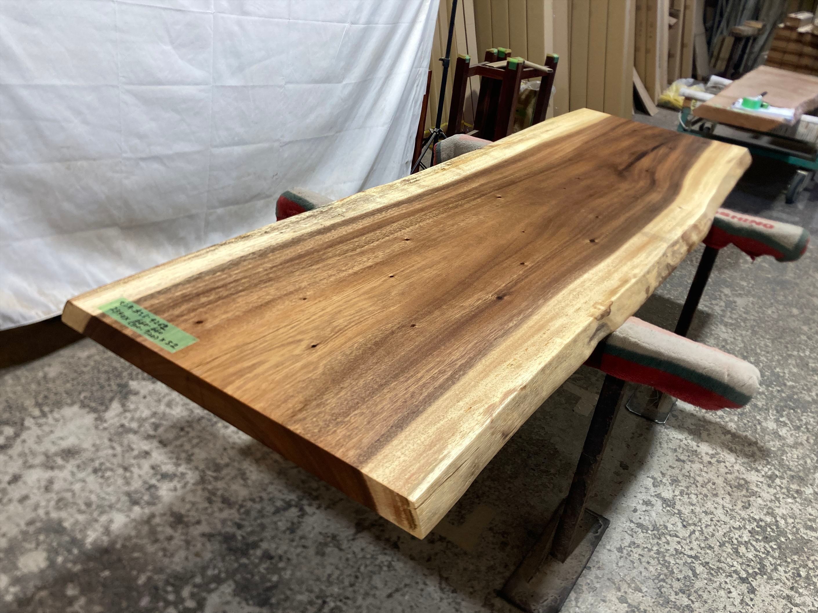 モンキーポッド9262 一枚板無垢 乾燥材 2340x660-660x52mm 天板のみ
