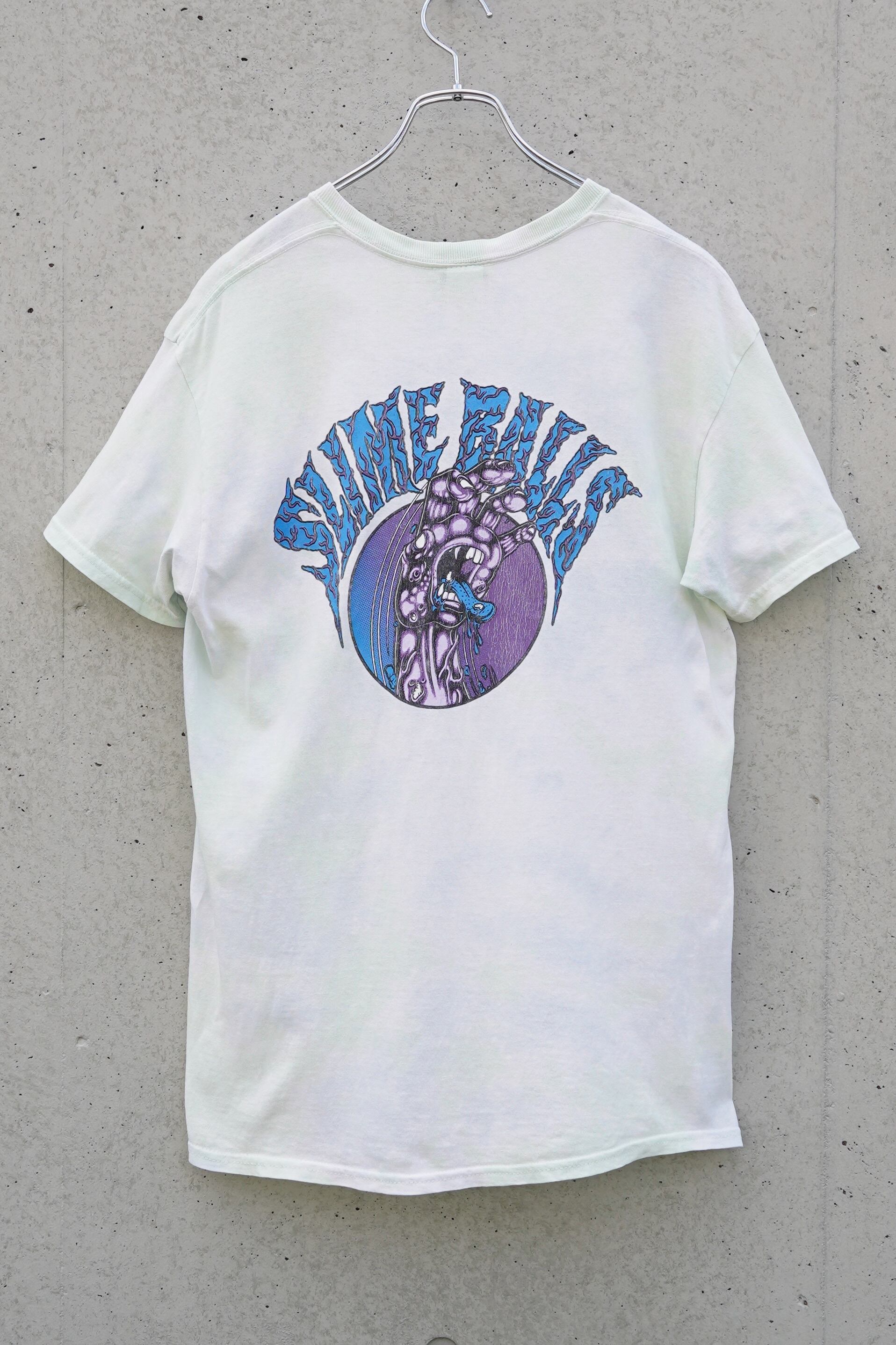 SLIME BALLS Pale Tie-Dye Monster Graphic T-Shirt / Mint White / M