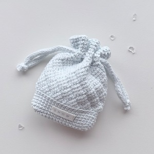 Drawstring Pouch〈 Mist Blue 〉