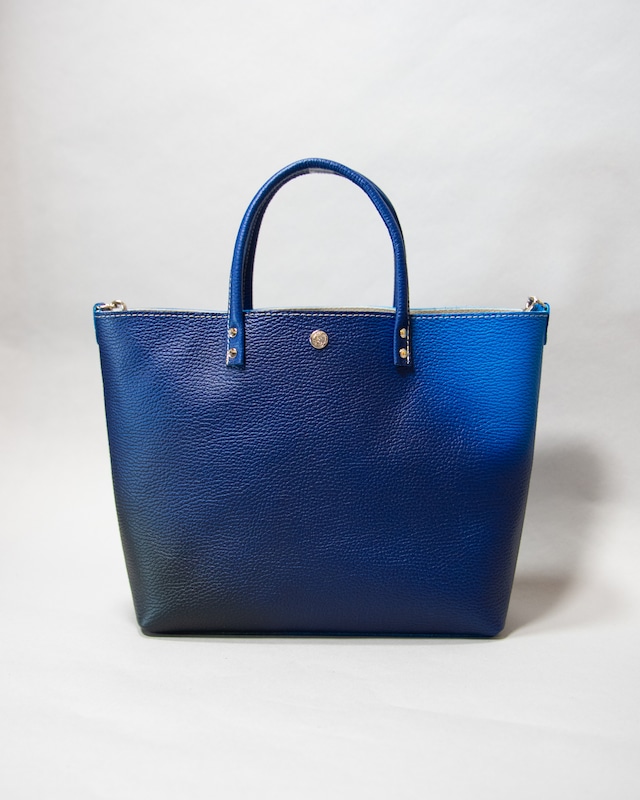 SOMEA brume × CREAM COMPANY harada  タンゴブルー レザートートM ショルダーストラップ付