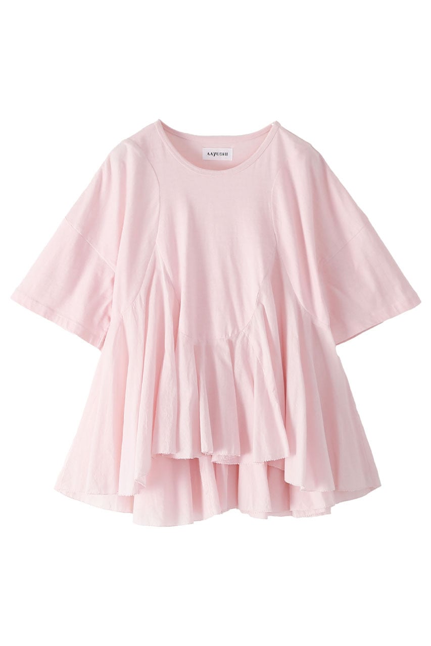 AAYUSHI ペプラムラッフルTシャツ 大草直子さんご紹介アイテム 予約商品》〔SGN0921〕ペプラムラッフルTシャツ(大草直子さんご紹介