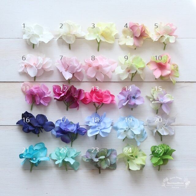 花冠ボリュームアジサイｍ 17 Blue 花かんむり 選べる25色 一目惚れする花雑貨ウチソトリース マーメイドローズ